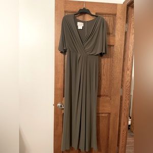 BHLDN Thorton Olive Green Jersey Bridesmaid Dress